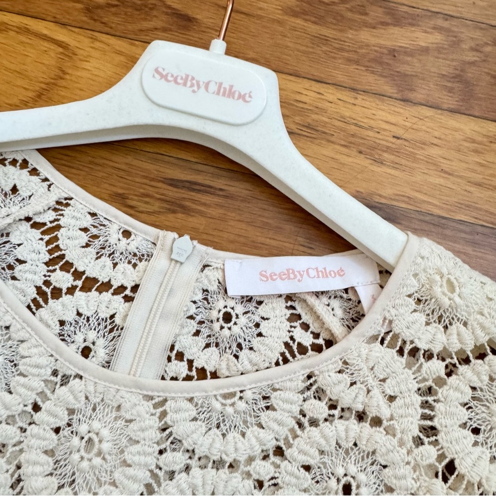 Chloe Cream Balloon Sleeve Top - Size XS/S (EU 36) - Picture 7 of 12